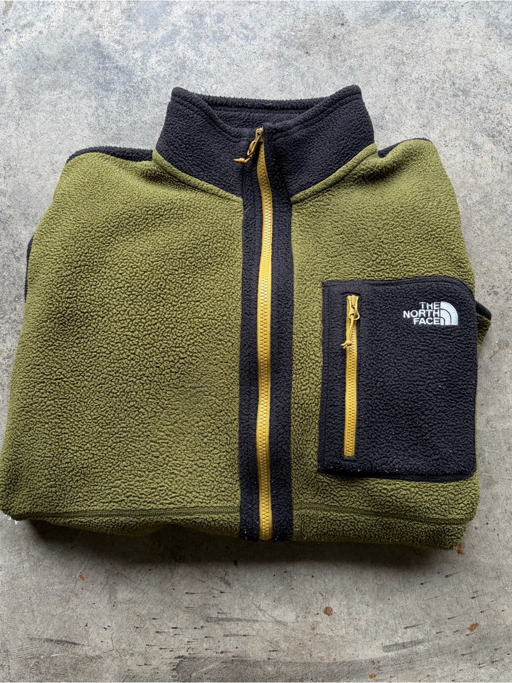 The North Face Men's Yumiori Full Zip Fleece - Forest Olive/TNF Black/Khaki